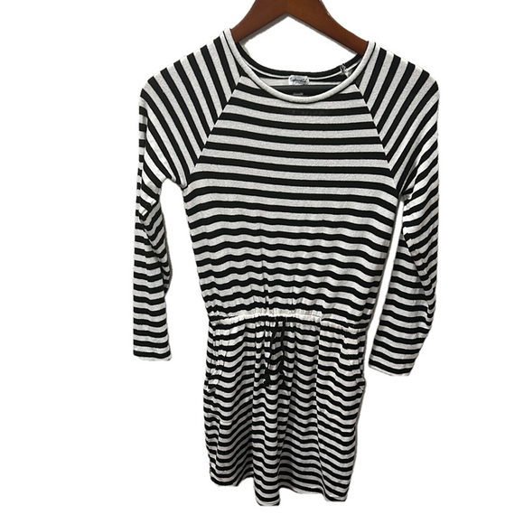 SPLENDID Black and White Striped Dress size 12 GUC - Picture 1 of 9